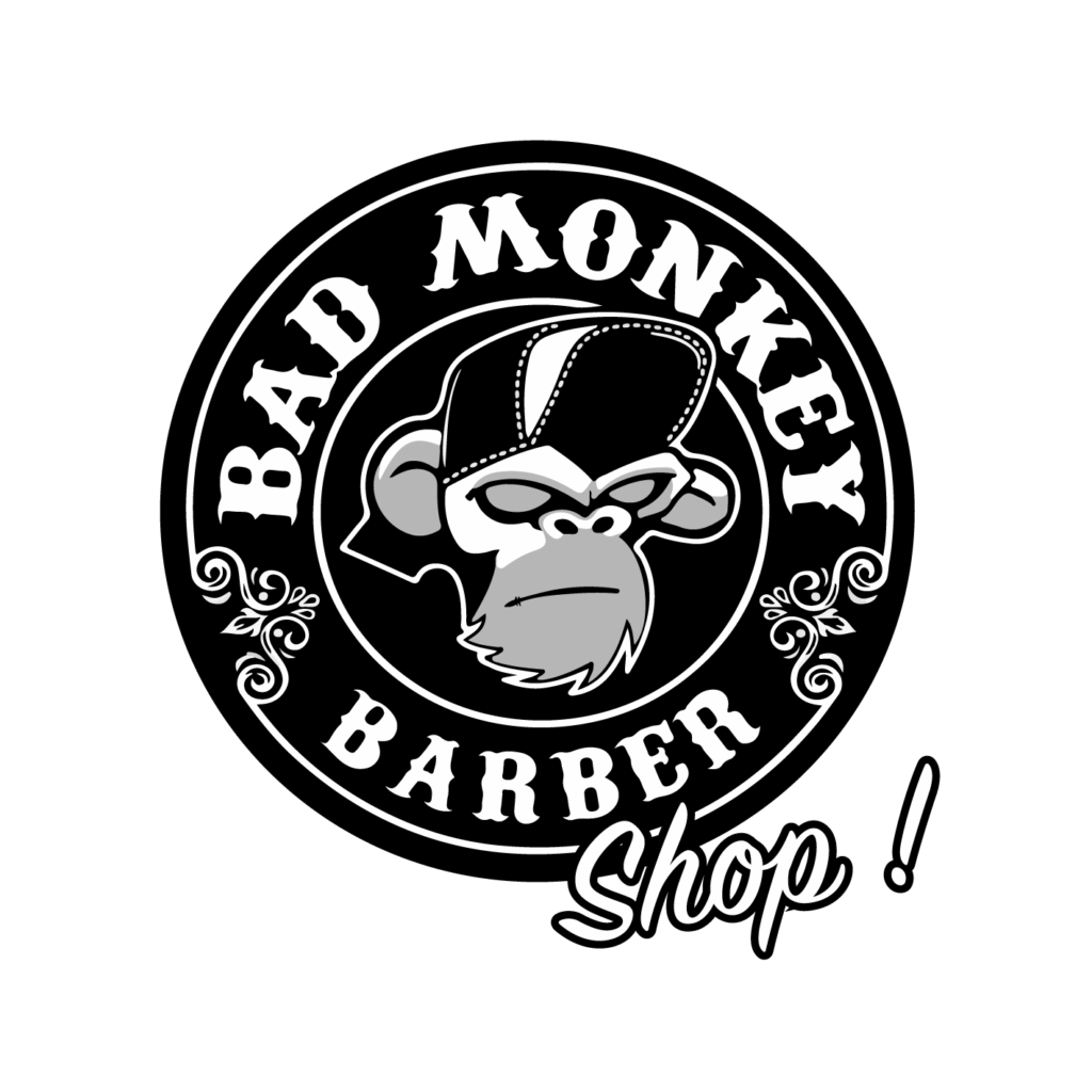 Bad Monkey Barber Shop Patong official logo – bold urban design with signature monkey head in cap.